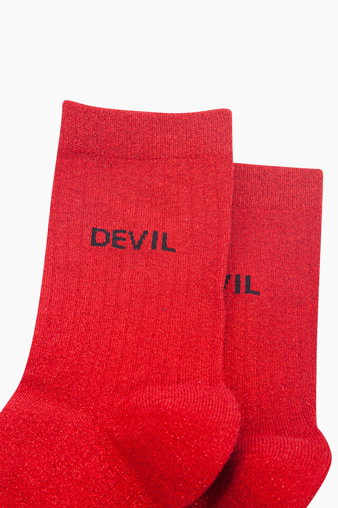 Devil-Combed-Cotton-Glitter-Socks-in-Red-Close-Up