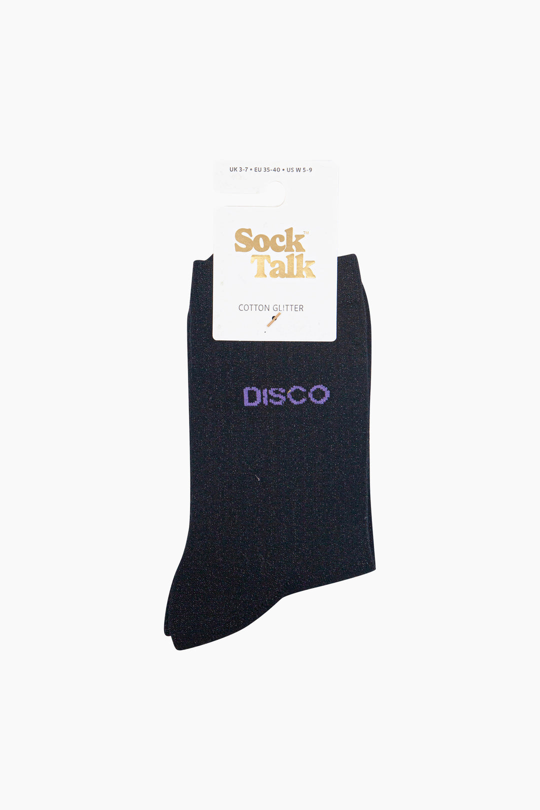 Disco-Combed-Cotton-Glitter-Socks-in-Black-In-Packaging