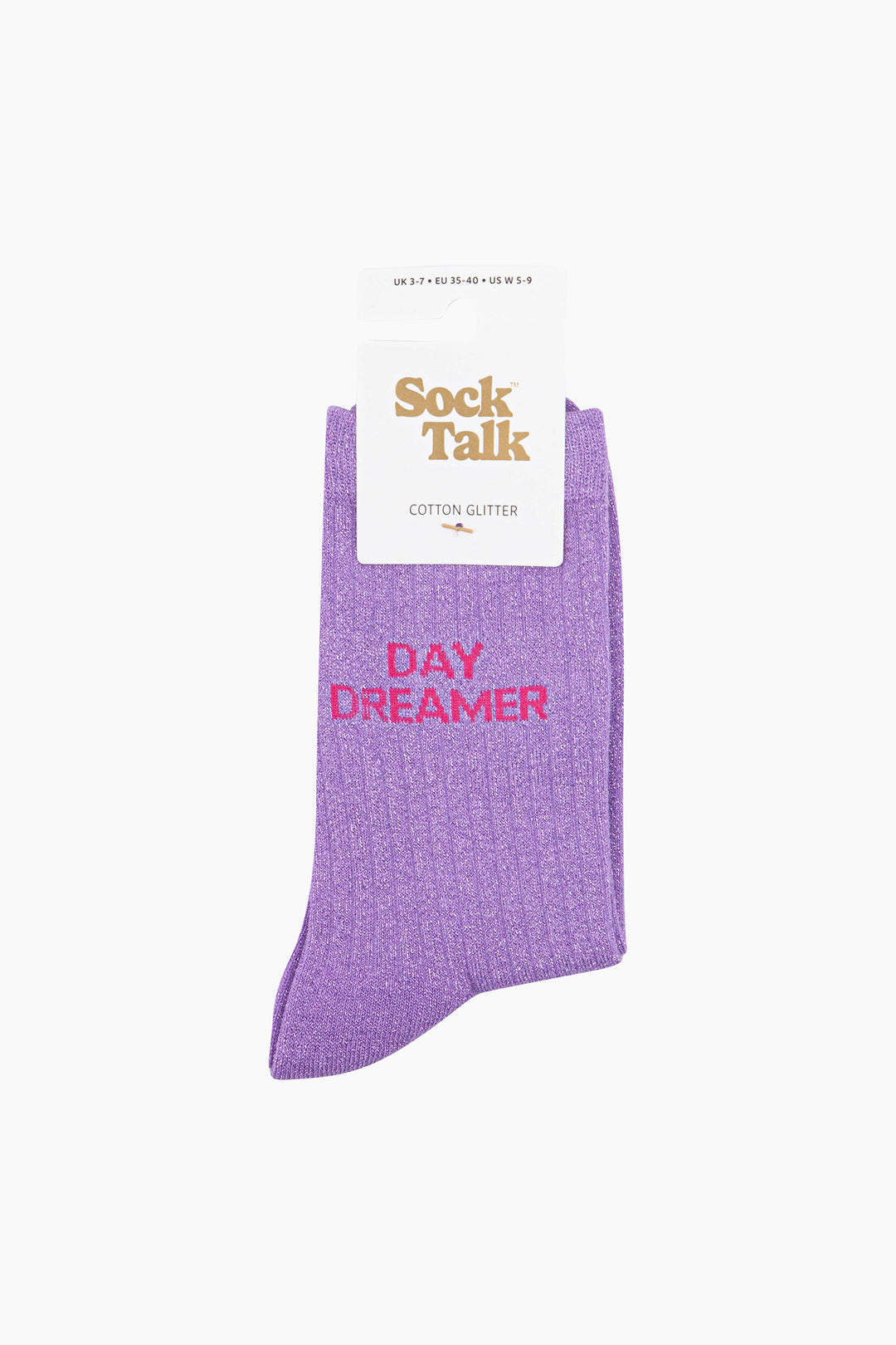 Day Dreamer Combed Cotton Glitter Socks in Lilac