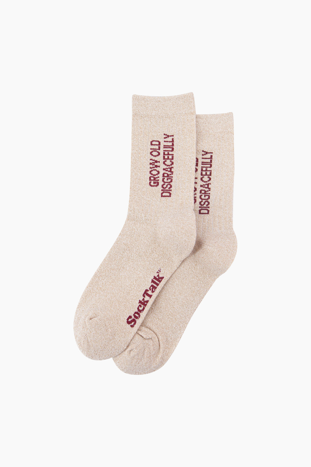 Grow-Old-Disgracefully-Combed-Cotton-Glitter-Socks-in-Cream-Laid-Flat