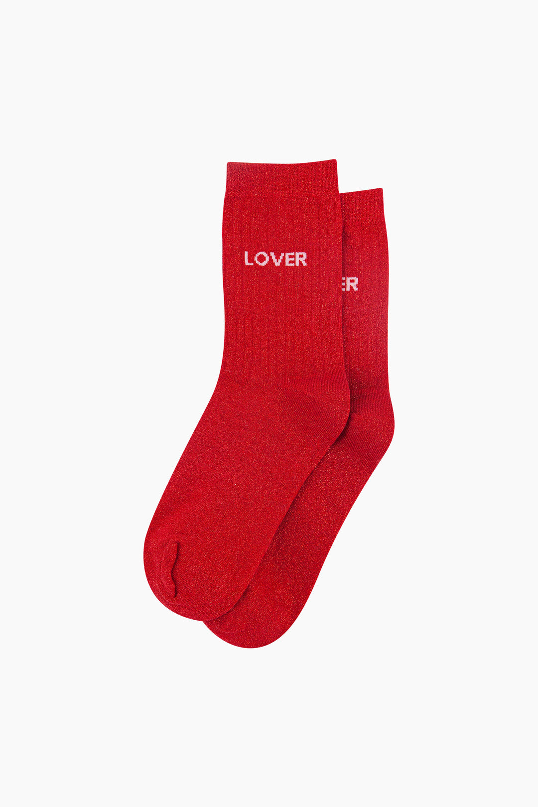 Lover-Glitter-Combed-Cotton-Word-Crew-Socks-for-Women-Red-flat-lay