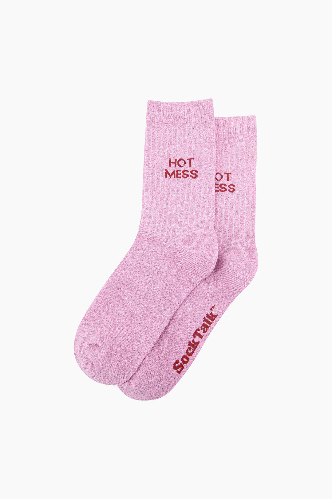 Hot-Mess-Combed-Cotton-Glitter-Socks-in-Light-Pink-Laid-Flat