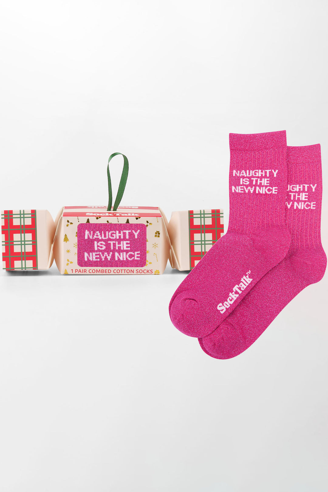 Naughty-Is-The-New-Nice-Combed-Cotton-Glitter-Crew-Socks-Christmas-Cracker-Gift-Box-in-Pink