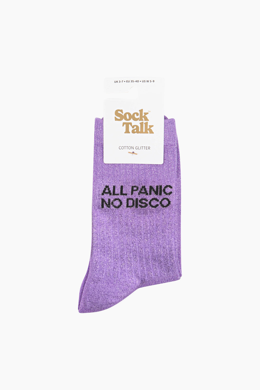 All-Panic-No-Disco-Combed-Cotton-Glitter-Socks-in-Lilac-In-Packaging