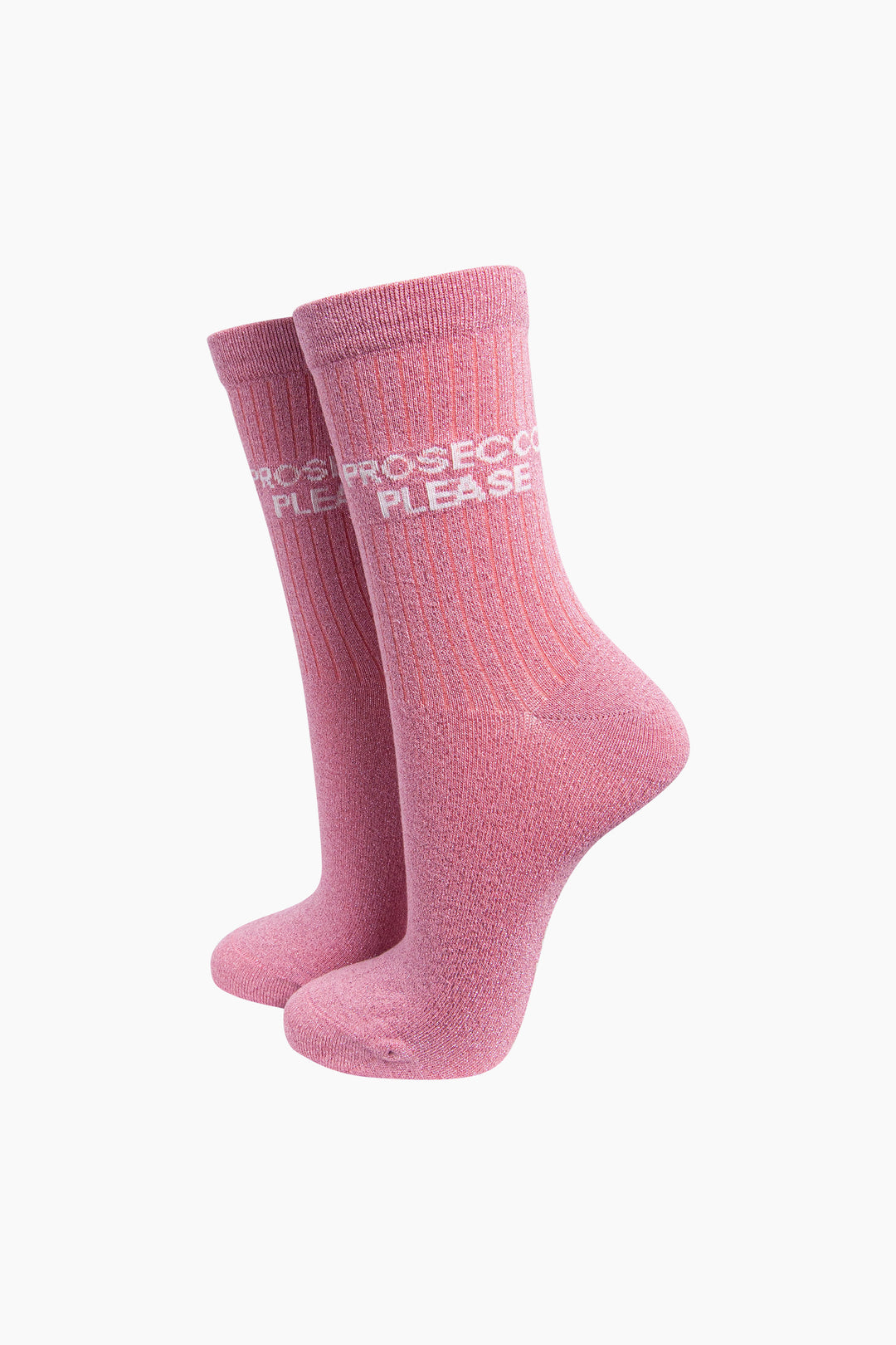 Prosecco-Please-Combed-Cotton-Glitter-Socks-in-Light-Pink-On-Mannequin