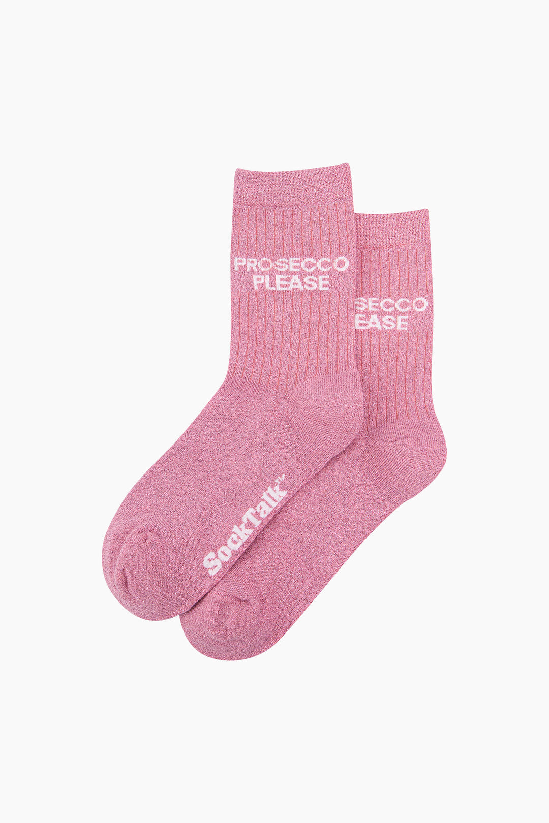 Prosecco-Please-Combed-Cotton-Glitter-Socks-in-Light-Pink-Laid-Flat