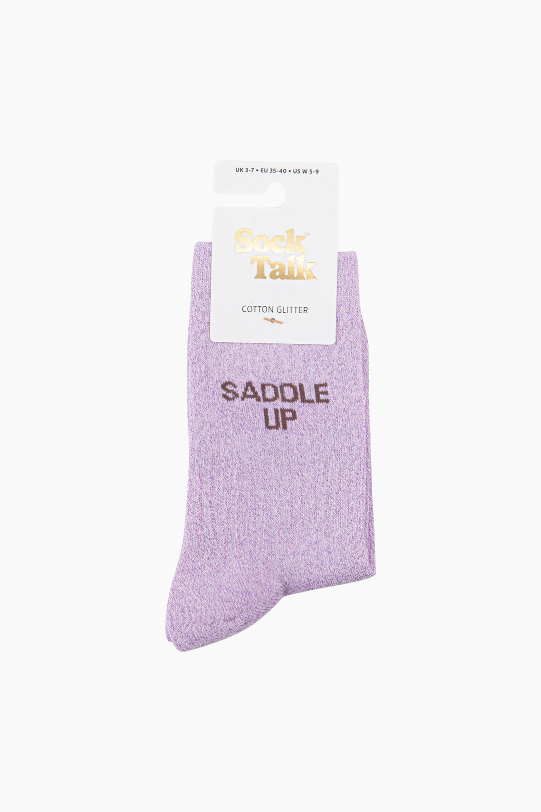 Saddle-Up-Combed-Cotton-Glitter-Socks-in-Lilac-In-Packaging
