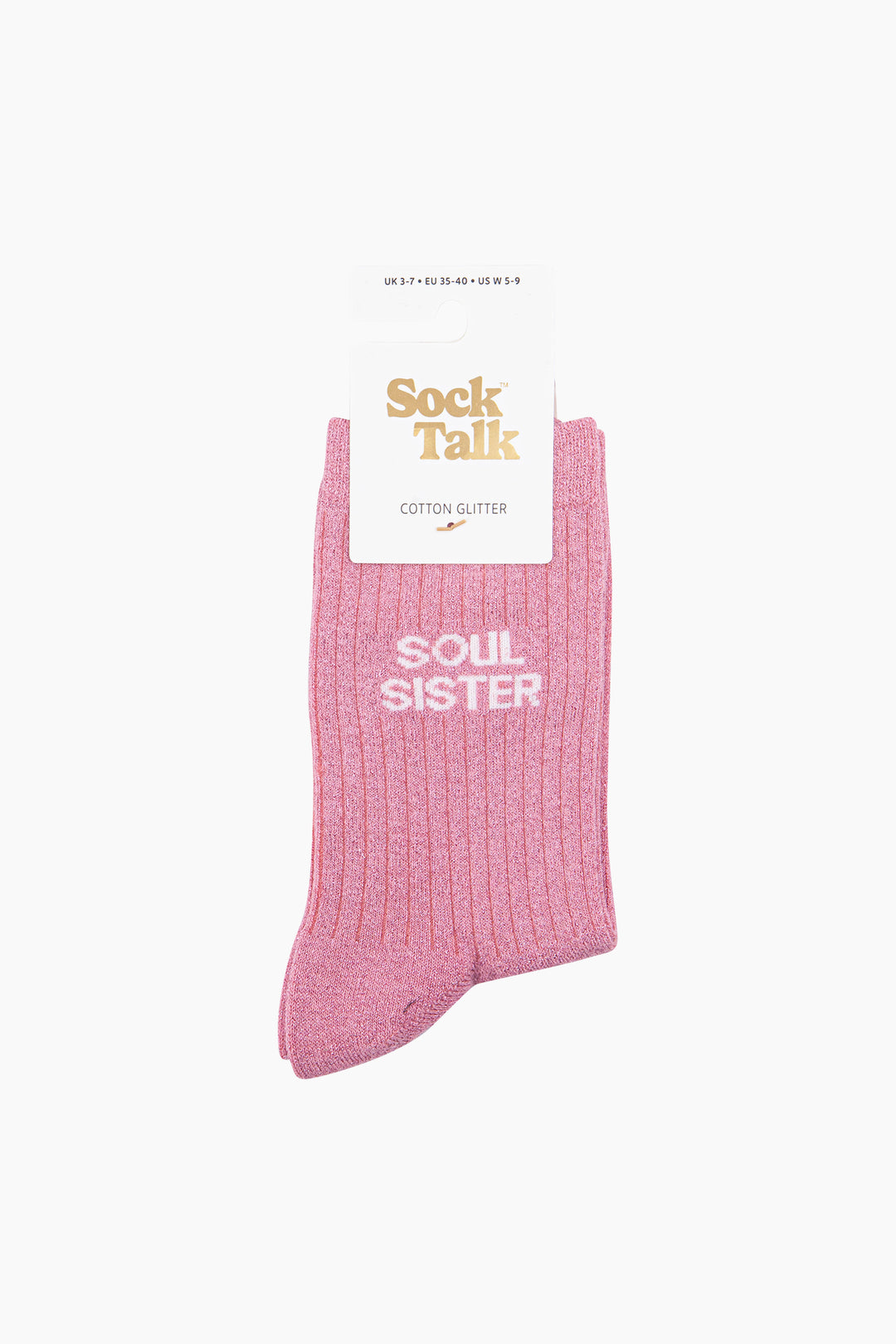 Soul-Sister-Combed-Cotton-Glitter-Socks-in-Light-Pink-In-Packaging