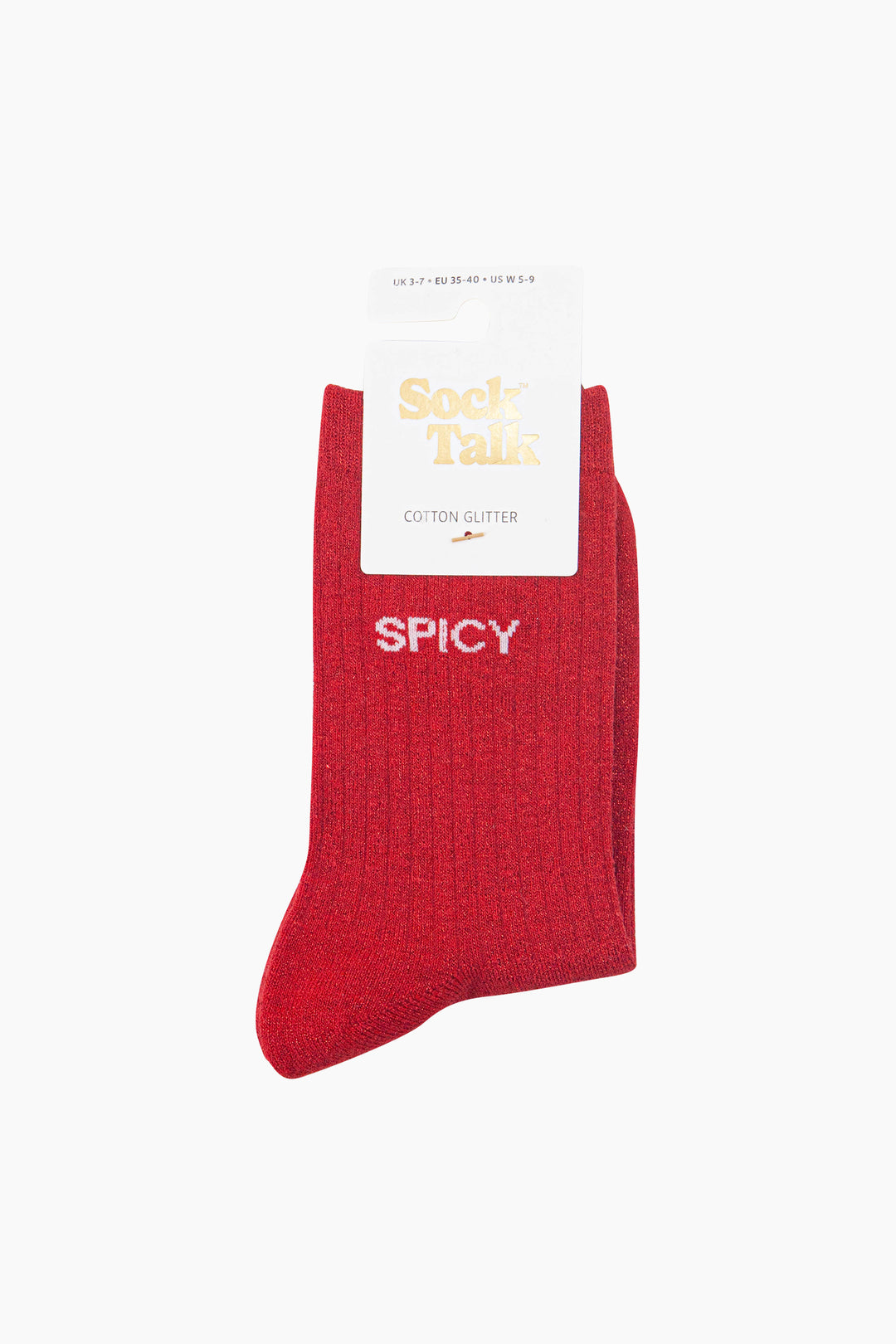 Spicy-Combed-Cotton-Glitter-Socks-in-Red-In-Packaging