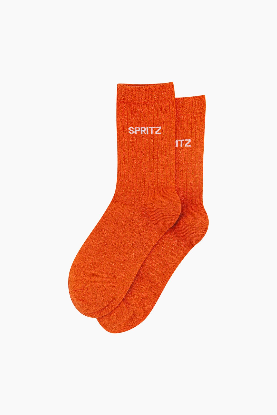 Spritz Combed Cotton Glitter Socks in Orange