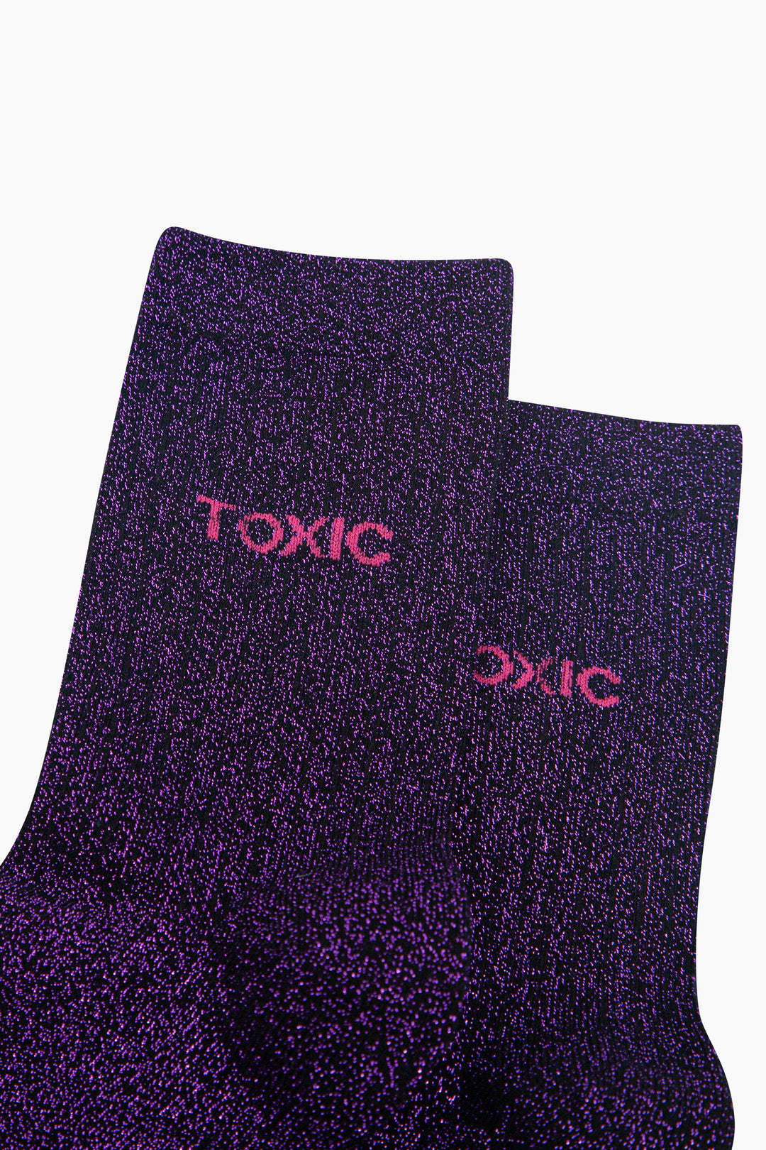 Toxic-Combed-Cotton-Glitter-Socks-in-Black-Purple-Close-Up