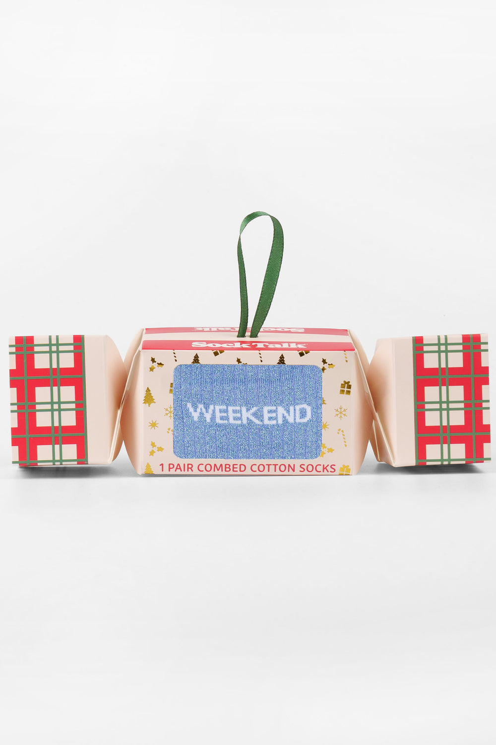 Weekend-Combed-Cotton-Glitter-Crew-Socks-Christmas-Cracker-Gift-Box-in-Light-Blue