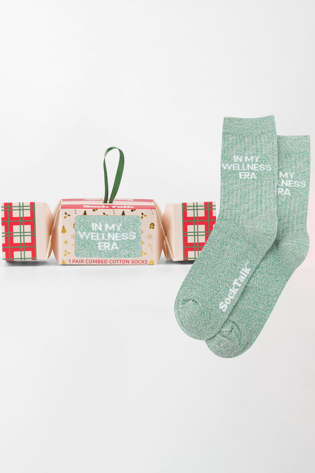 In-My-Wellness-Era-Combed-Cotton-Glitter-Crew-Socks-Christmas-Cracker-Gift-Box-in-Green