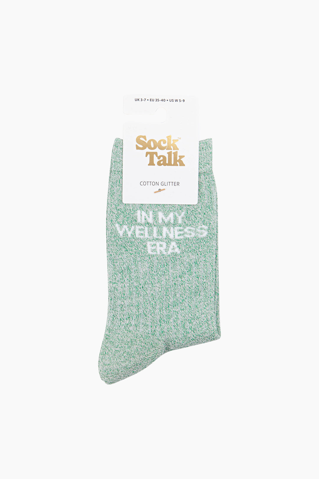 You-Wish-Combed-Cotton-Glitter-Socks-in-Green-In-Packaging
