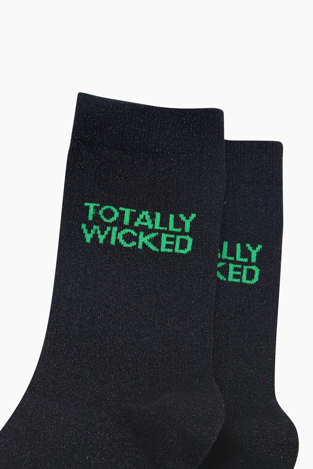 Totally Wicked Combed Cotton Glitter Socks in Black