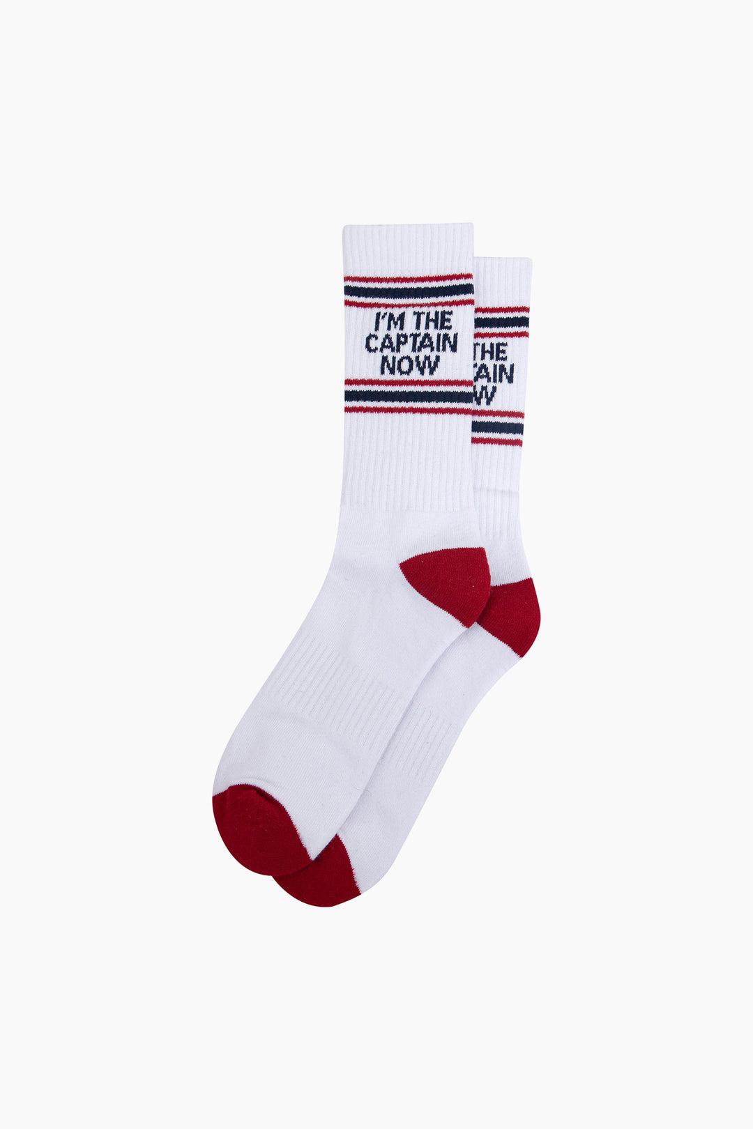 Captain-Organic-Cotton-Sports-Socks-in-White-Lying-Flat