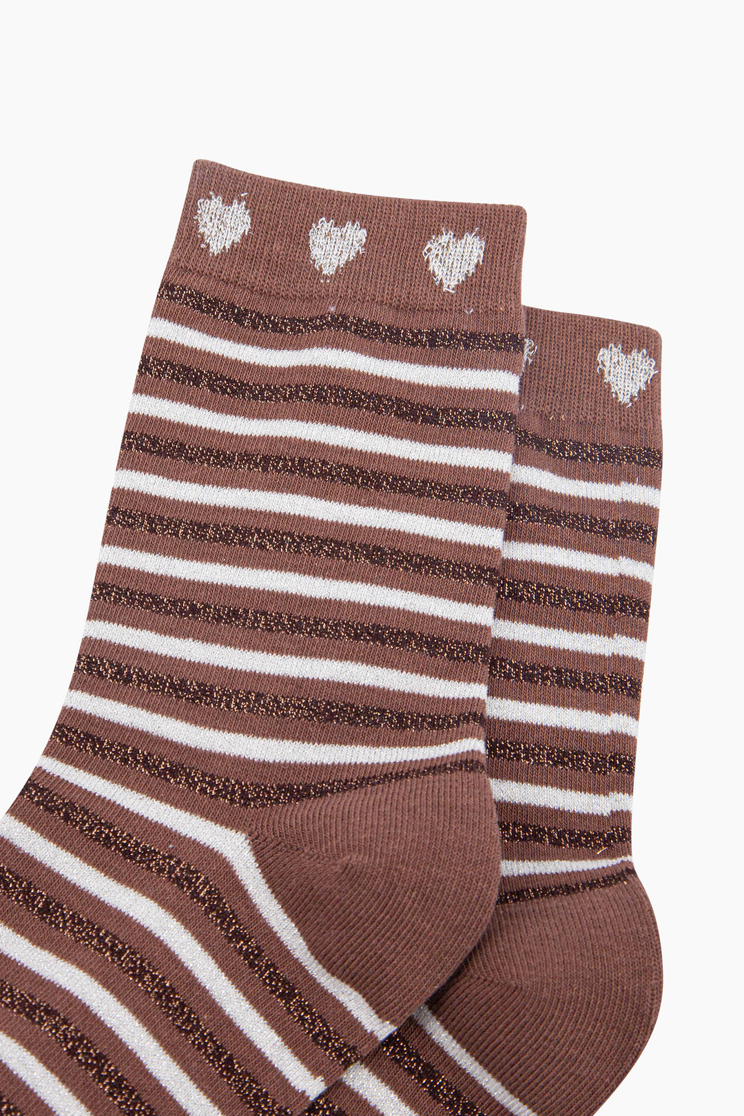 Stripes-Hearts-Combed-Cotton-Glitter-Socks-in-Chocolate-Beige-Closeup