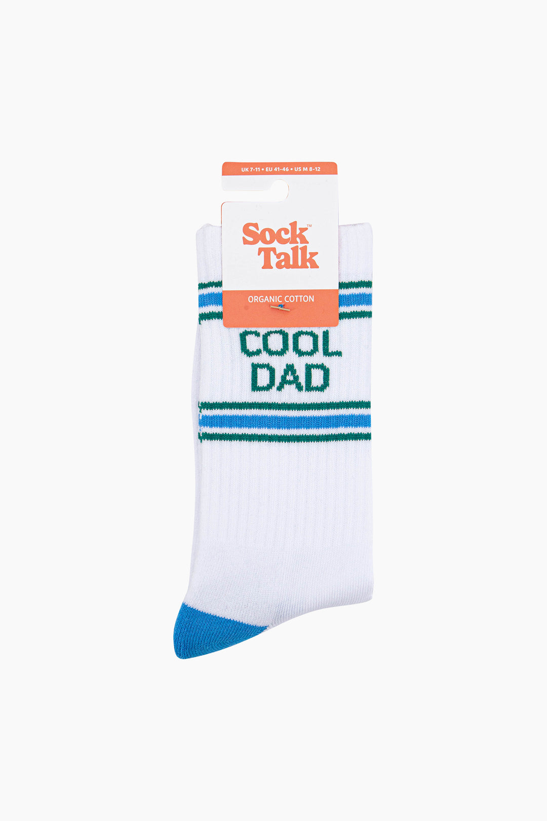 Cool-Dad-Organic-Cotton-Sports-Socks-in-White/Blue-In-Packaging