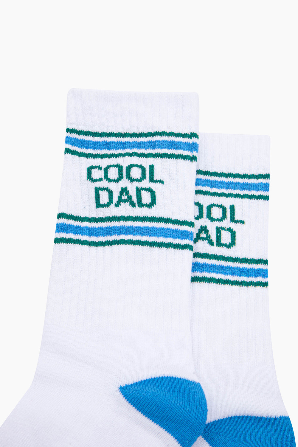 Cool-Dad-Organic-Cotton-Sports-Socks-in-White/Blue-Close-Up