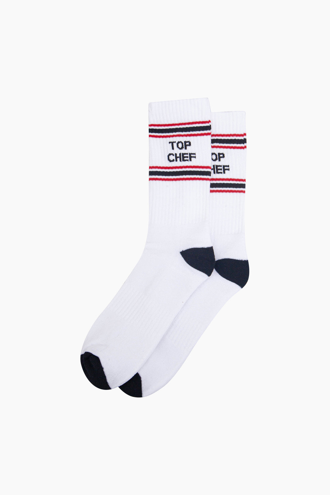 Top-Chef-Organic-Cotton-Sports-Socks-in-White/Black-Laid-Flat