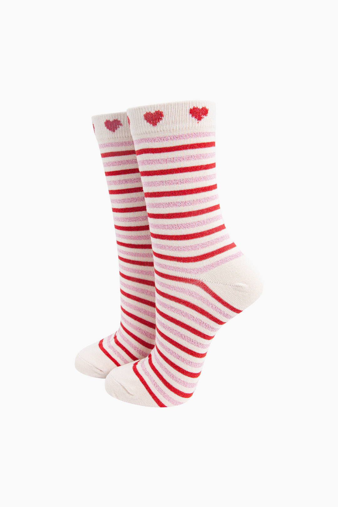Stripes-Hearts-Combed-Cotton-Glitter-Socks-in-Cream-Red-mannequin
