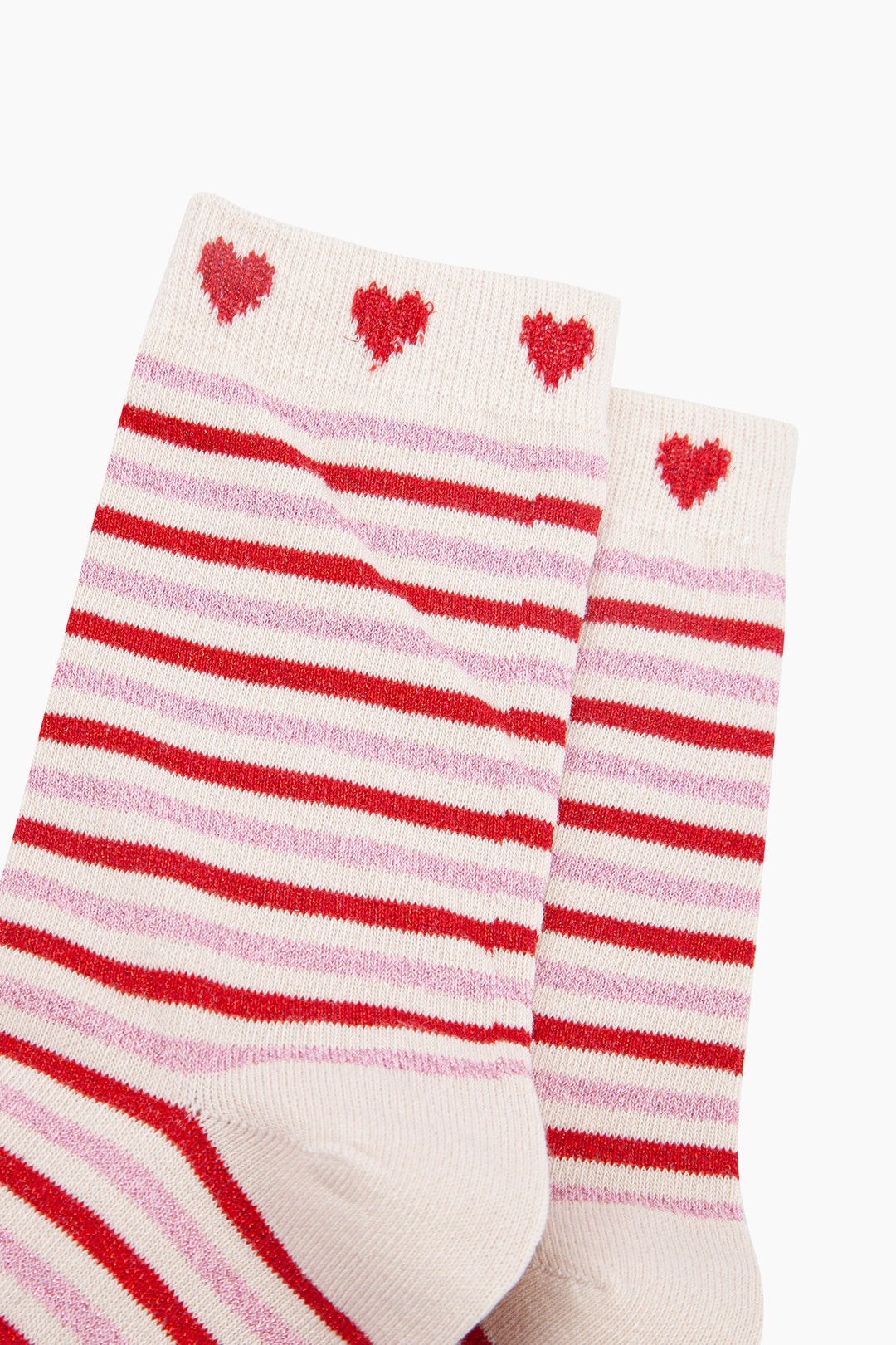 Stripes-Hearts-Combed-Cotton-Glitter-Socks-in-Cream-Red-mannequin-close-up
