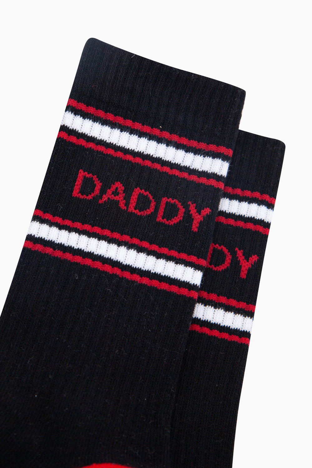 Daddy-Organic-Cotton-Sports-Socks-in-Black-Closeup
