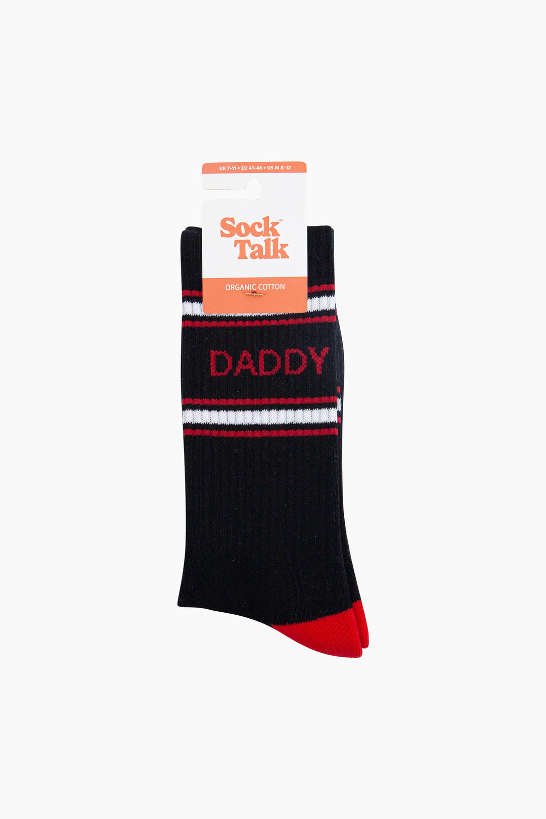 Daddy-Organic-Cotton-Sports-Socks-in-Black-In-Packaging