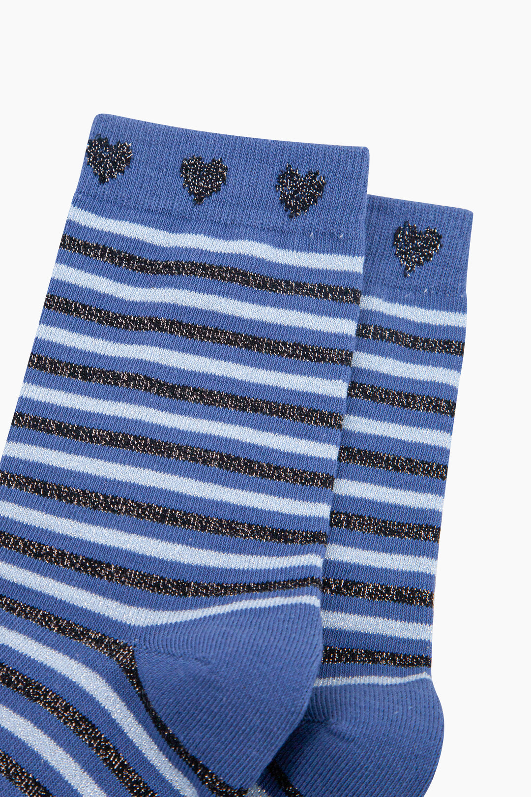Stripes-Hearts-Combed-Cotton-Glitter-Socks-in-Blue-Navy-Closeup