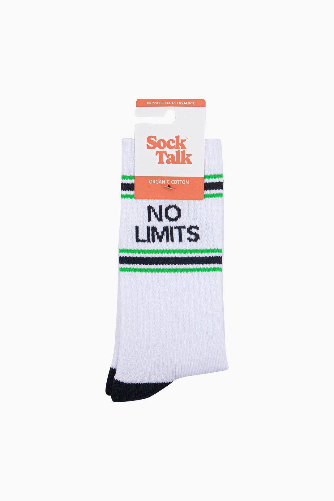 No-Limits-Organic-Cotton-Sports-Socks-in-White/Black-In-Packaging