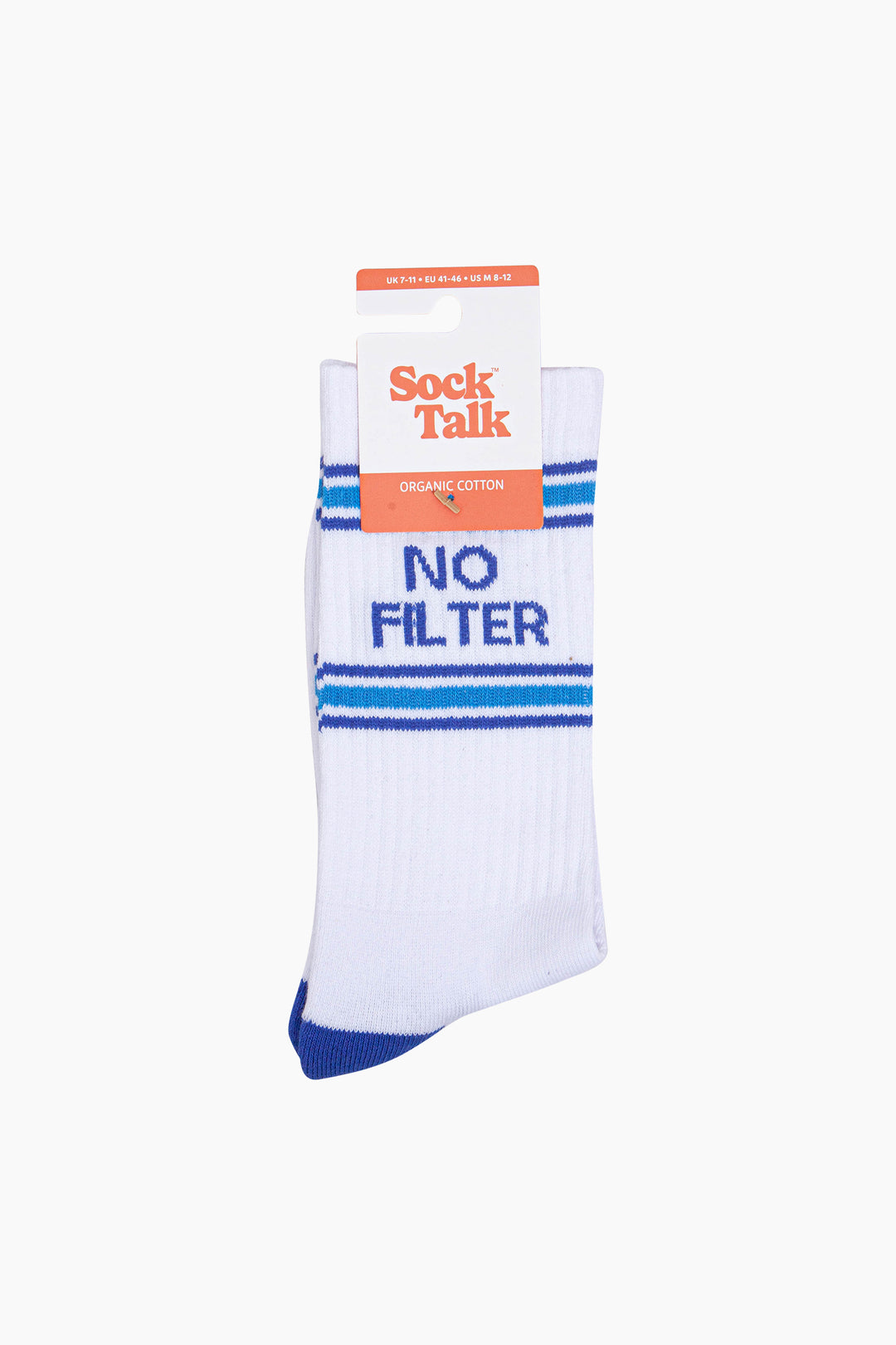 No-Filter-Organic-Cotton-Sports-Socks-in-White/Royal-Blue-In-Packaging