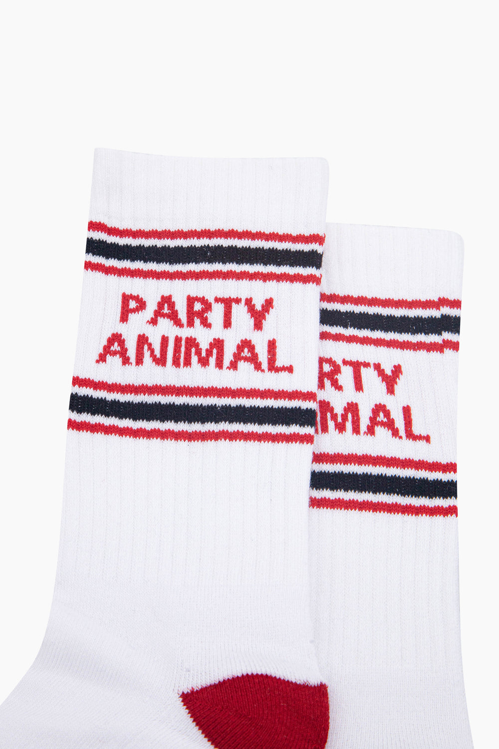 Party-Animal-Organic-Cotton-Sports-Socks-in-White/Red-Close-Up