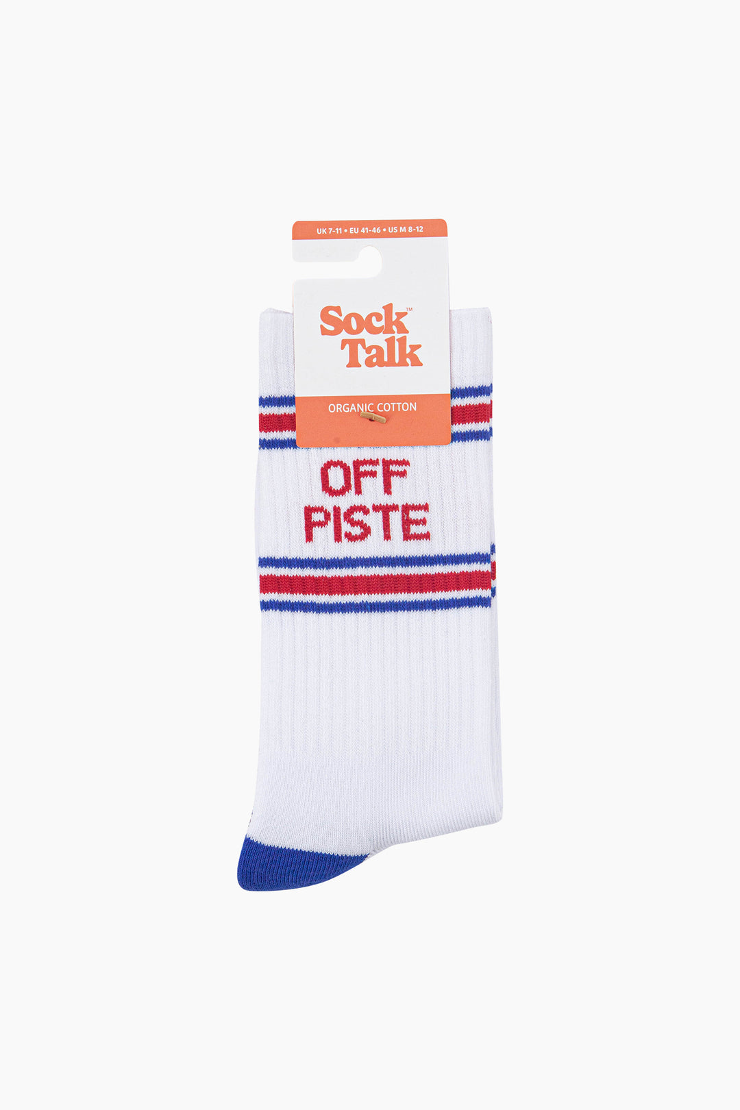 Off-Piste-Organic-Cotton-Sports-Socks-in-White/Royal-Blue-In-Packaging