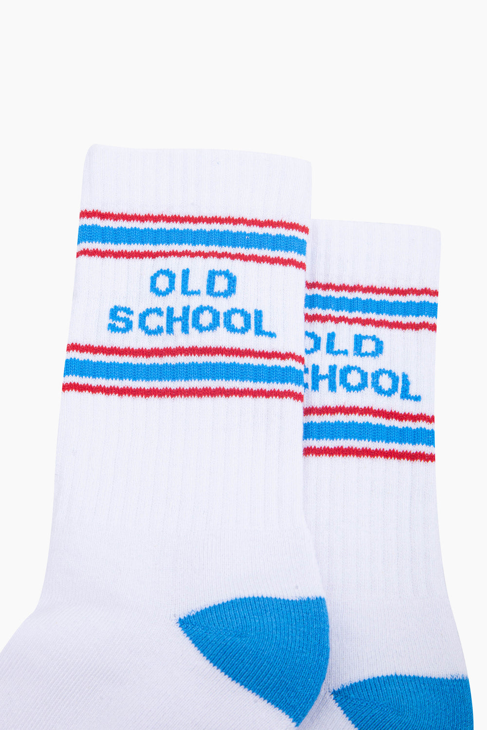 Old-School-Organic-Cotton-Sports-Socks-in-White/Blue-Close-Up