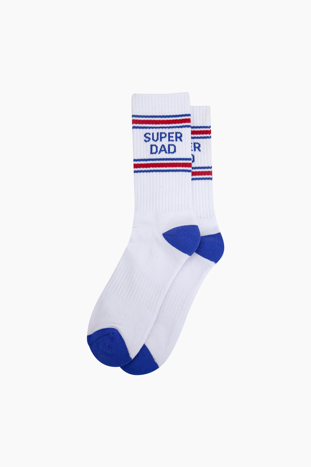 Super-Dad-Organic-Cotton-Sports-Socks-in-White-Lying-Flat