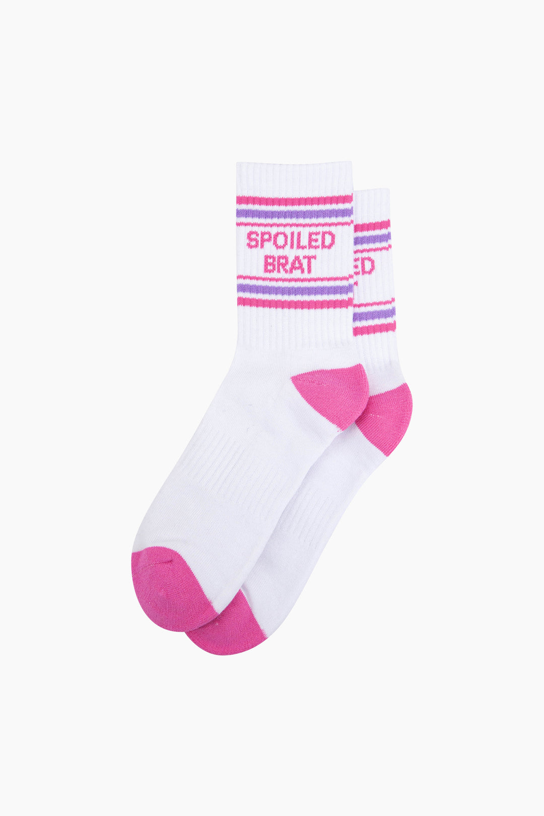 Spoiled-Brat-Organic-Cotton-Sports-Socks-in-White-Lying-Flat