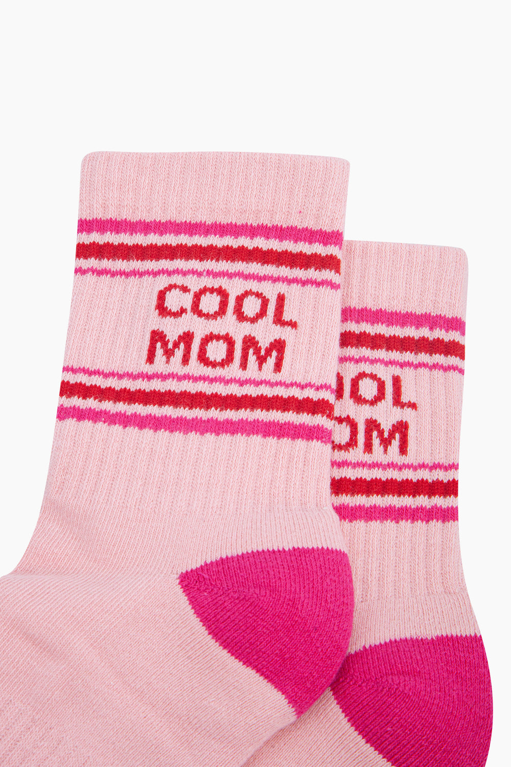 Cool-Mom-Organic-Cotton-Sports-Socks-in-Soft-Pink/Red-Close-Up