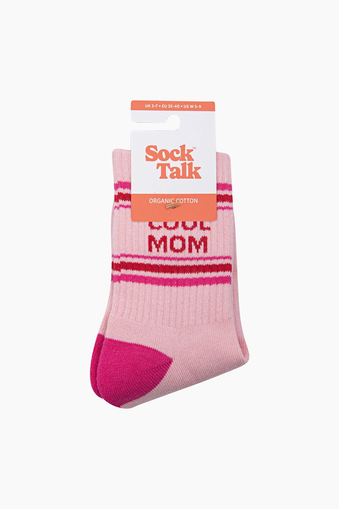 Cool-Mom-Organic-Cotton-Sports-Socks-in-Soft-Pink/Red-In-Packaging