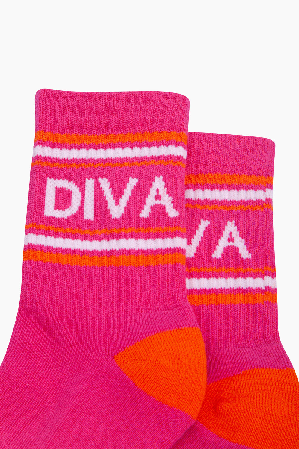 Diva-Organic-Cotton-Sports-Socks-in-Hot-Pink/Orange-Close-Up