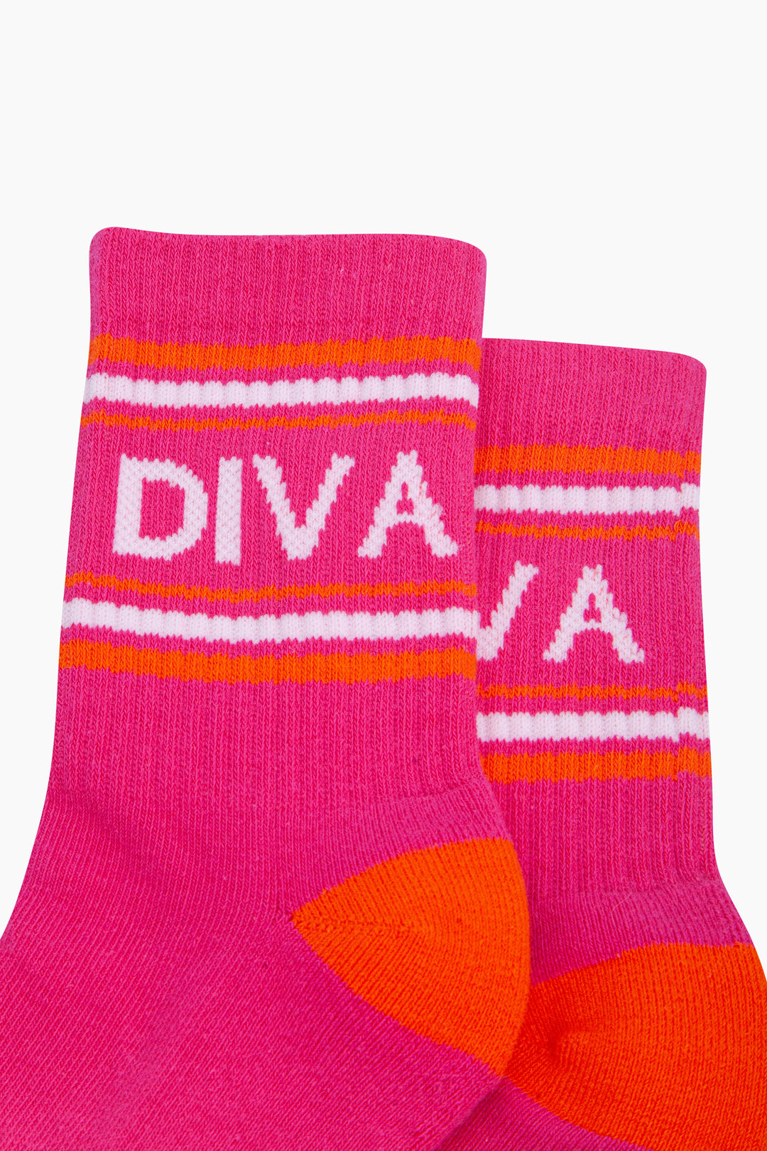 Diva-Organic-Cotton-Sports-Socks-in-Hot-Pink/Orange-Close-Up