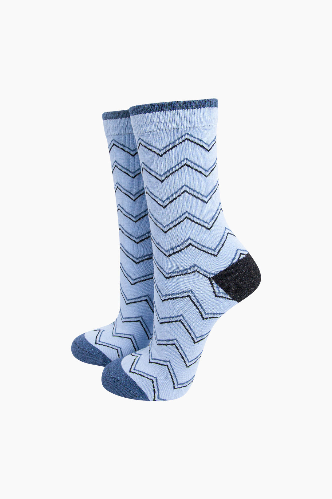 Zig-Zag-Combed-Cotton-Glitter-Socks-in-Blue-Mannequin