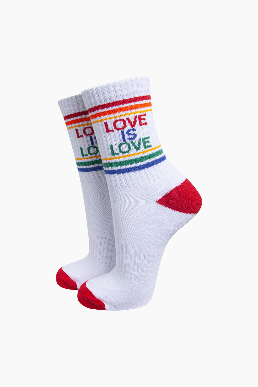 Love-Is-Love-Organic-Cotton-Sports-Socks-in-White/Multi-On-Mannequin