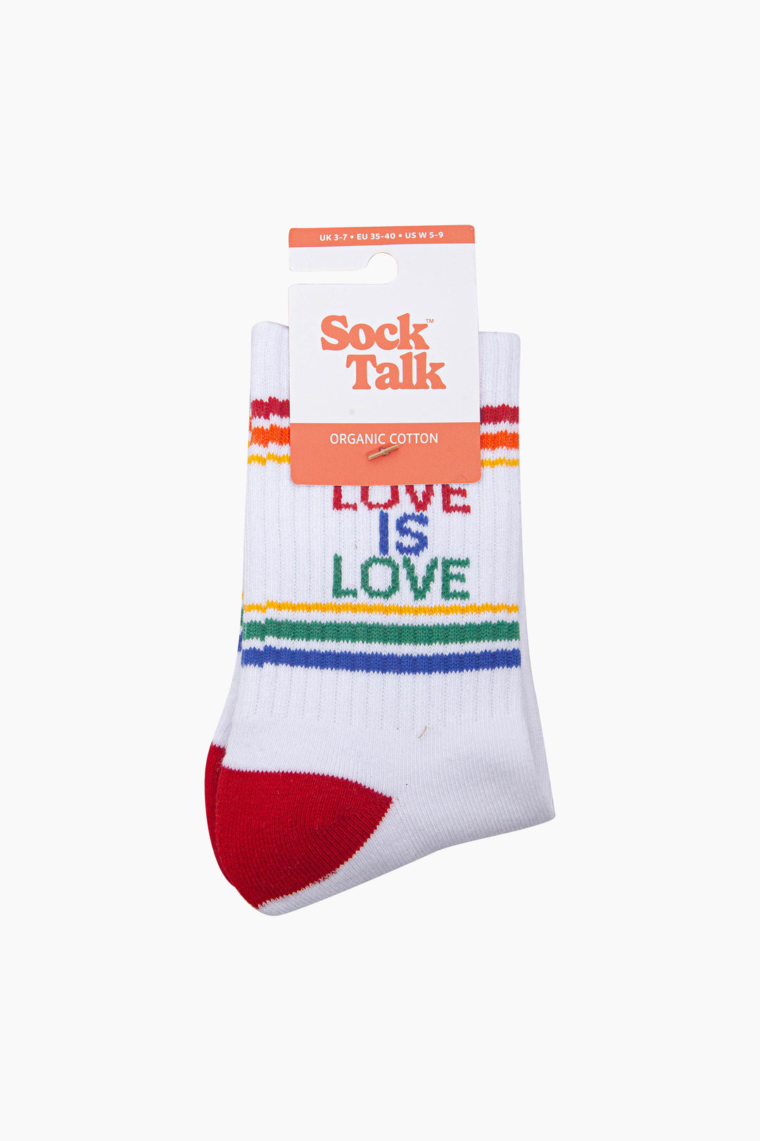 Love-Is-Love-Organic-Cotton-Sports-Socks-in-White/Multi-In-Packaging