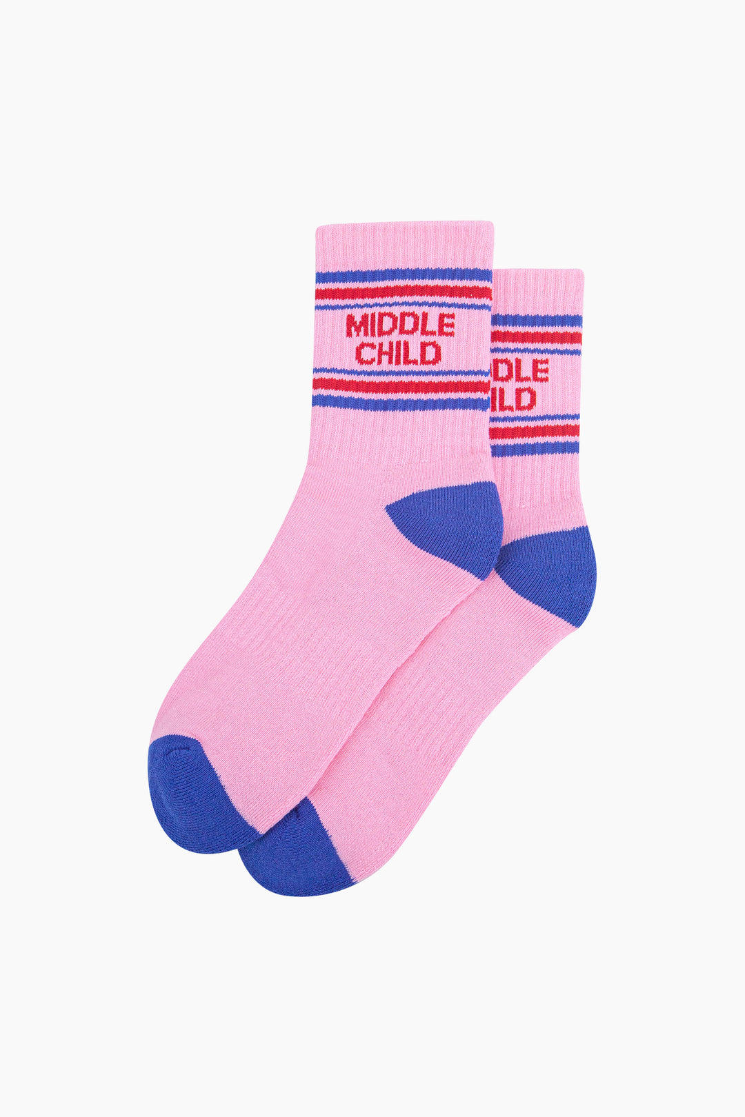 Middle-Child-Organic-Cotton-Sports-Socks-in-Pink/Royal-Blue-Laid-Flat