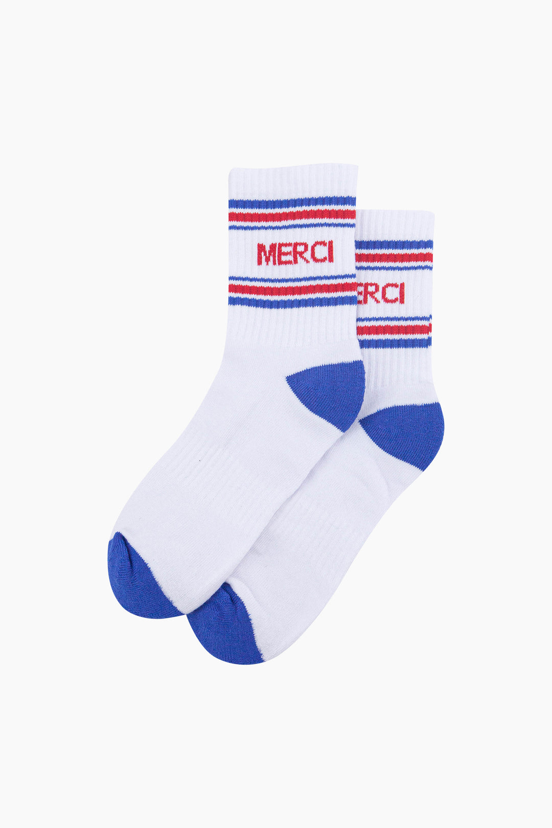 Merci-Organic-Cotton-Sports-Socks-in-White/Blue-Laid-Flat