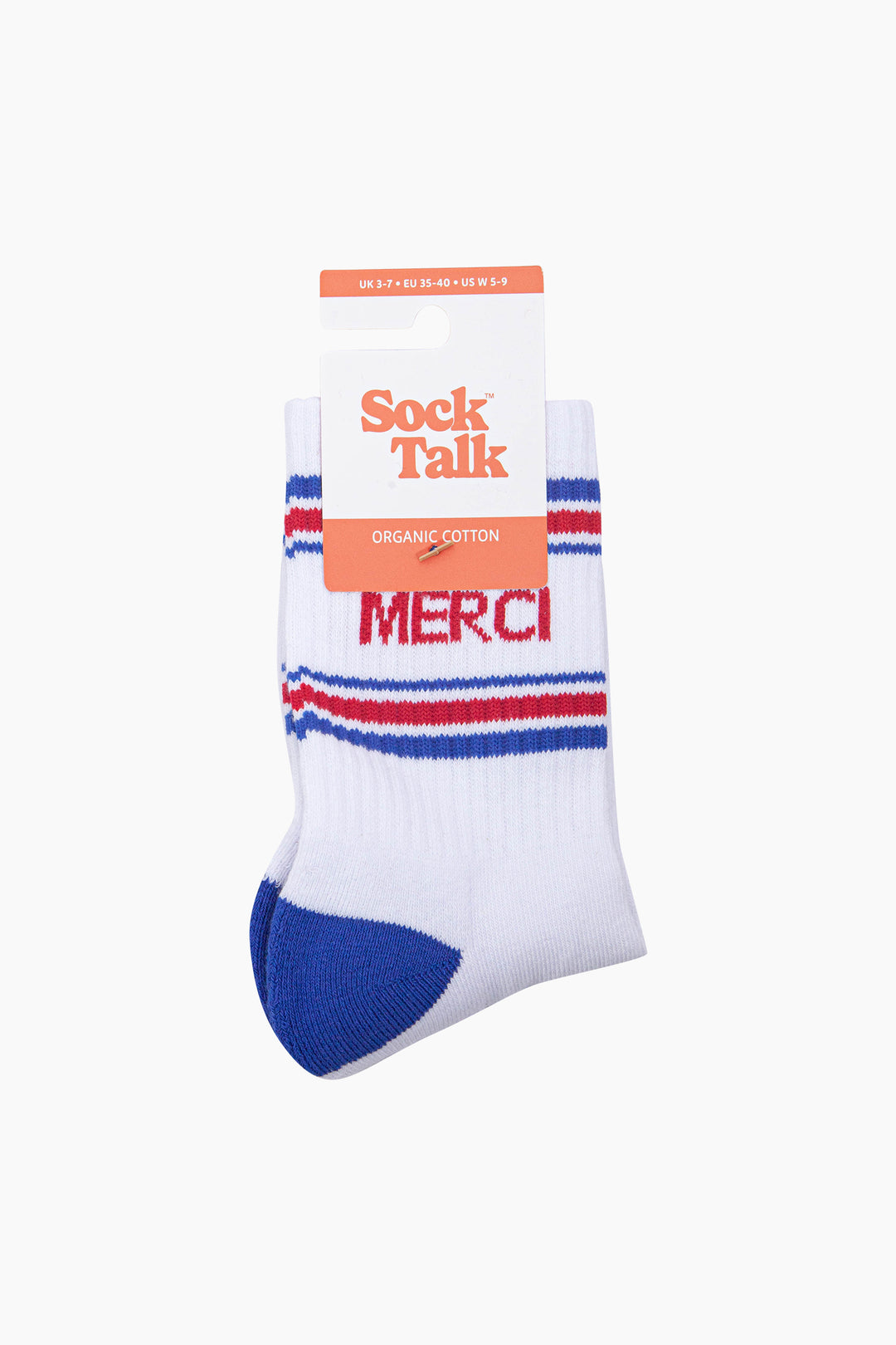 Merci-Organic-Cotton-Sports-Socks-in-White/Blue-In-Packaging