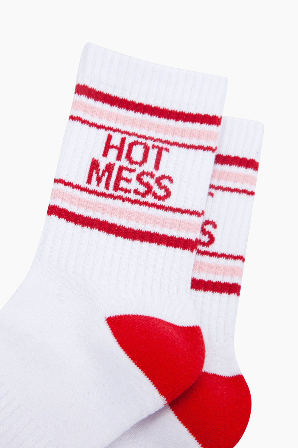 Hot-Mess-Organic-Cotton-Sports-Socks-in-White-Closeup