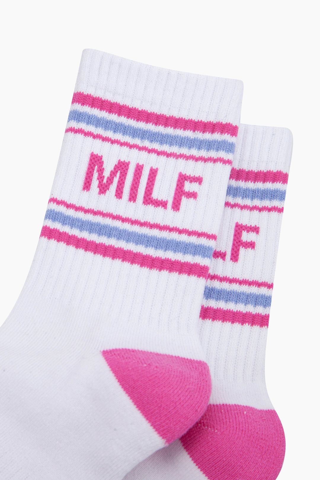 MILF-Organic-Cotton-Sports-Socks-in-White-Closeup