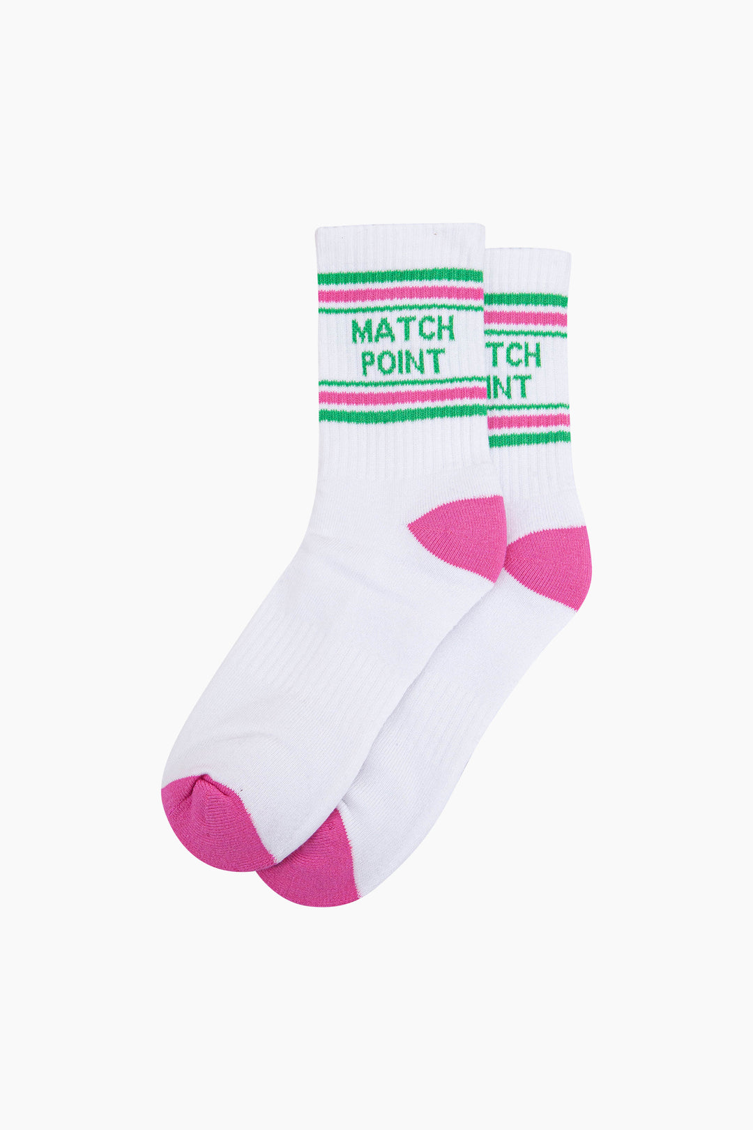 Match-Point-Organic-Cotton-Sports-Socks-in-White/Hot-Pink-Laid-Flat