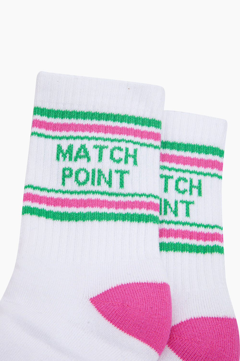Match-Point-Organic-Cotton-Sports-Socks-in-White/Hot-Pink-Close-Up